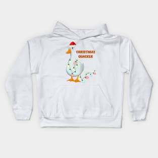 Christmas Quacker funny Xmas joke Kids Hoodie